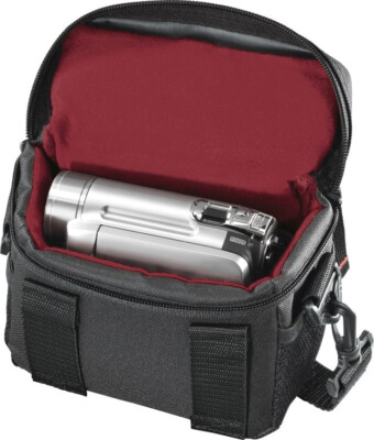 Borsa Hama Syscase 100 Per Fotocamera | Custodia Compatta 14,5x7,5x10,5 Cm, Doppia Zip E Tracolla, Colore Nero