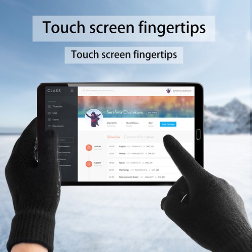 Winter Wool Warm Knitted Touch Screen Glove Mobile Phone Knitted Gloves MenWomen - Picture 24 of 107