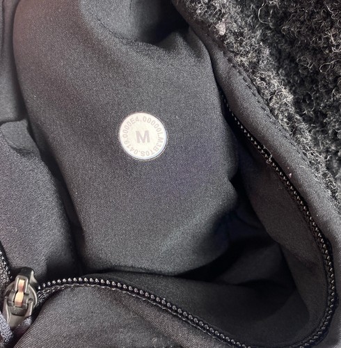 Lululemon Mens Tundra Trek Wool Sherpa Fleece Pullover 1/2 Zip Black Size M - Picture 7 of 7