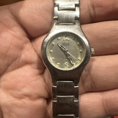 Working*  Bijoux Terner Womens watch Silver  Toned Quartz Watch New Battery !