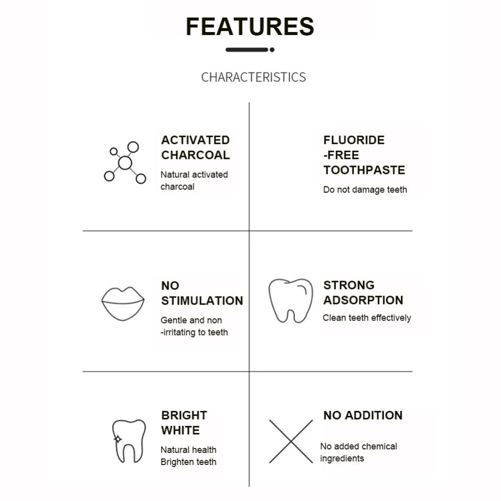 Bamboo Charcoal Whitening Toothpaste Removes Stains and Bad 105g×8boxes SHIP DHL