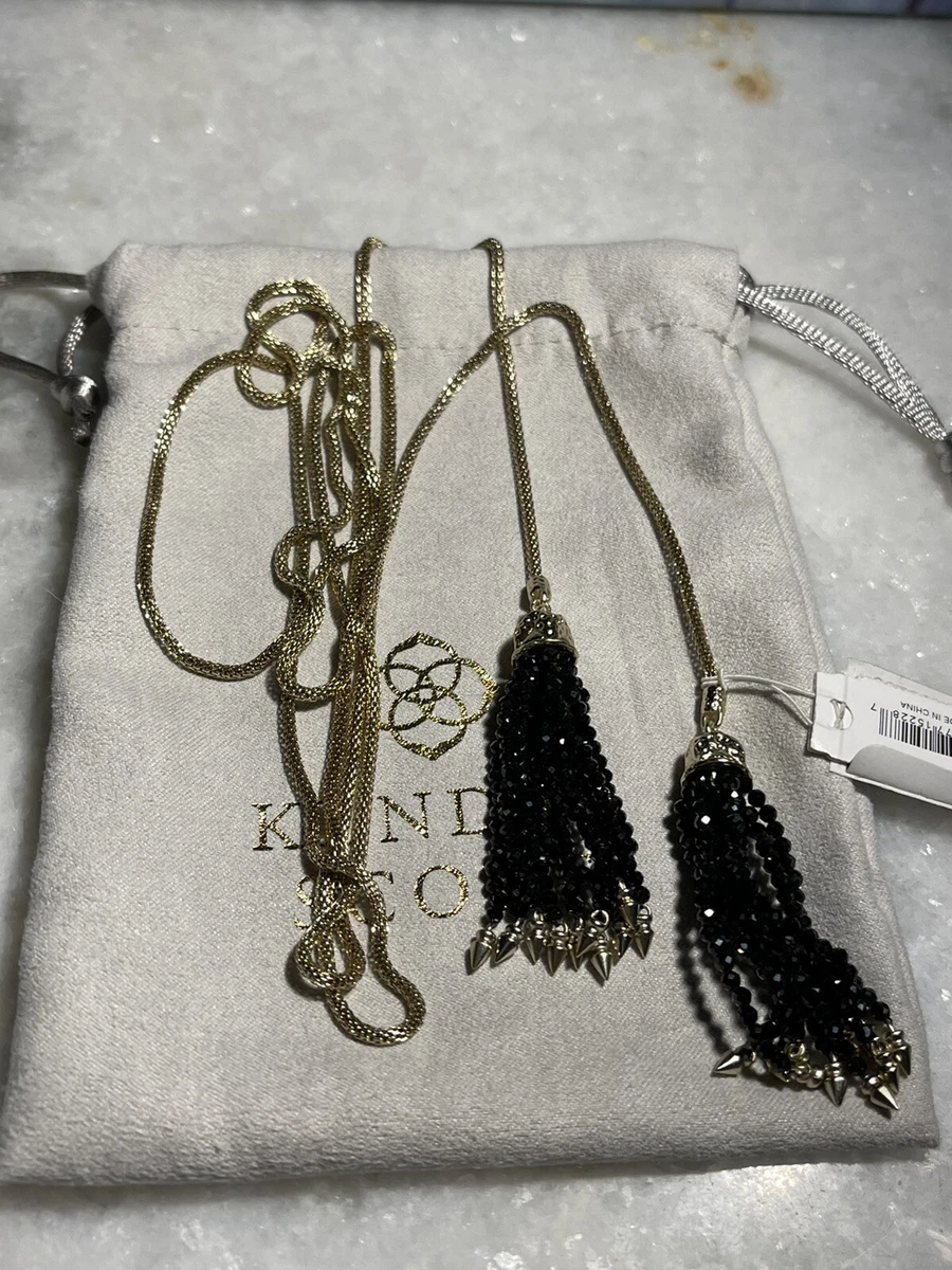 Kendra scott deals black tassel necklace