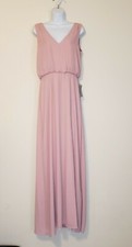 WAYF Women's Blush The Bella Blouson Column Gown Floorlength Formal Dress Small