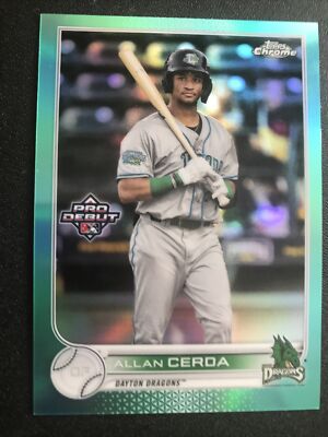 2022 Topps Pro Debut #PDC-86 Allan Cerda /75 Chrome Aqua Refractor