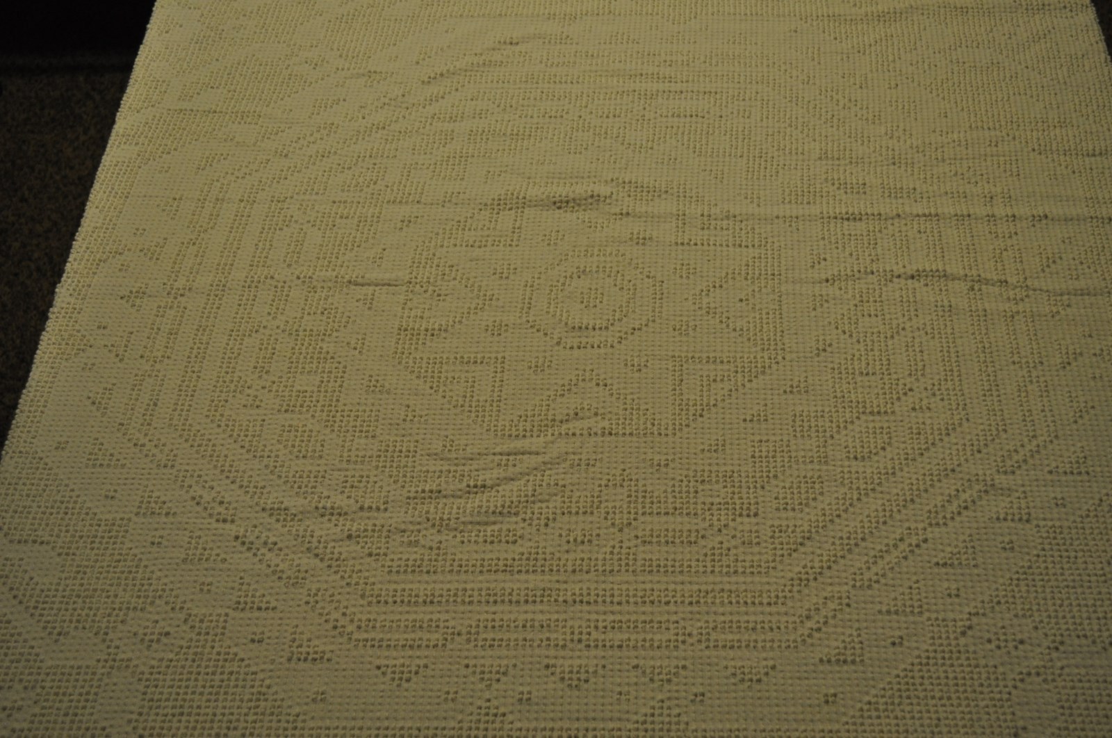 CANDLEWICK 88" X 103" white vintage BEDSPREAD twin FULL chic center STAR USA eBay