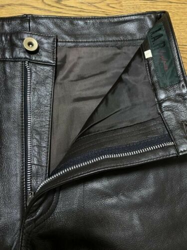 A.A.R YOHJI YAMAMOTO Vintage Cowhide Leather Pants 90s Black Size 