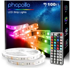 100ft Led Strip Lights, 5050 Led Lights for Bedroom, Kitchen, Home Decoration