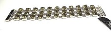 ABS by Allen Schwartz Rhinestone Three Row Br...