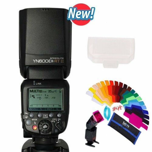 YONGNUO YN600EX-RT II TTL Wireless Flash Speedlite for Canon + Color Gels Filter - Afbeelding 1 van 12