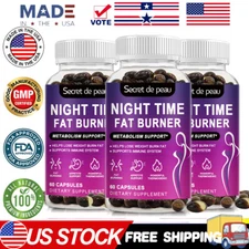 3Packs Night Time Fat Burner Pills Weight Loss Support  Metabolism Supplement US
