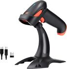 New Tera Hw0002 1D/2D Wireless Upc Barcode Scanner Orange w/Stand Retail $55