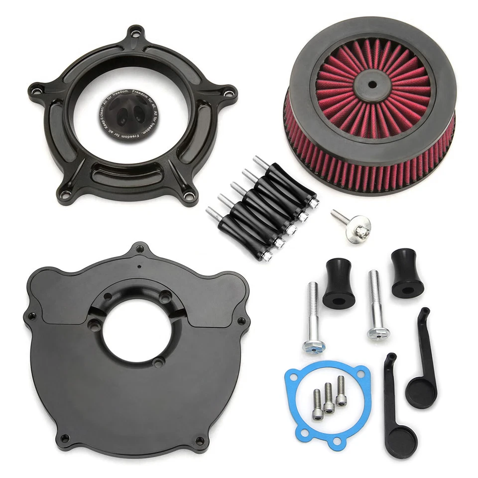 Air Cleaner Intake Red Filter Kits For Harley Softail Dyna Breakout Fatboy 93-15 Foto 3 de 4