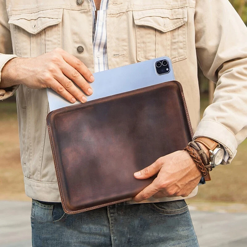 Genuine Leather Sleeve Case For iPad Air Pro 13/11 12.9 10th 9th 8th Pouch Bag - Image 3 of 4