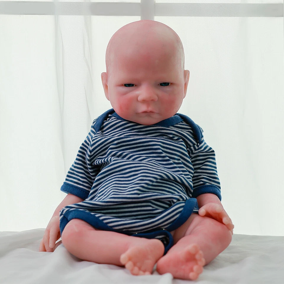 18"Muñeca de niño Reborn Baby Dolls Silicona de cuerpo completo con agua y orina - Immagine 2 di 4