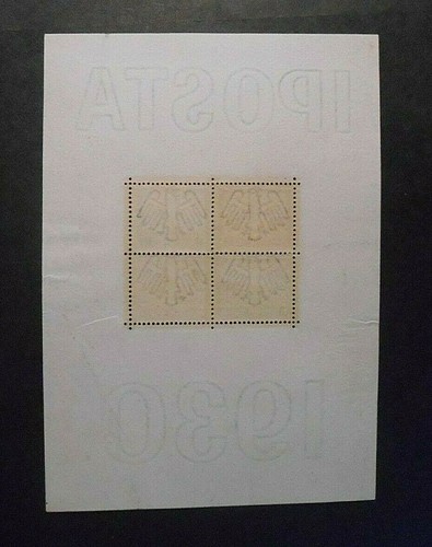 GERMANIA,GERMANY 1930 REICH " BERLINO IPOSTA" 4V.in Foglietto MNH** Mi. BLOCK1 - Foto 2 di 2