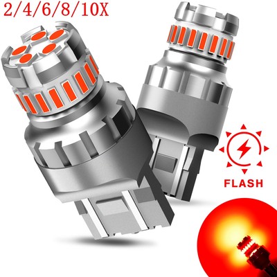 1157 LED Bulbs Red Signal Light 2057 Tail Stop Brake Turn 2357 7528 BAY15D 2/10X