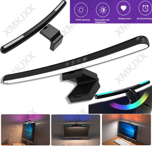 Gebogen Monitor Lampe LED Screenbar Bildschirmlampe Lichtleiste RGB dimmbar 40CM