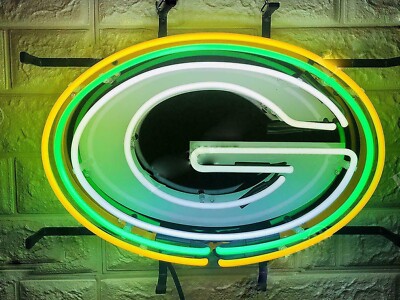 Green Bay Packers Neon Sign 19x15 Bar Pub Room Wall Decor With HD Printing