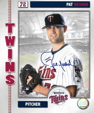 * PAT NESHEK * signed 8x10 photo * MINNESOTA TWINS * COA * 5