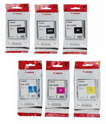 6 x Original Tinte Canon iPF670 iPF770 iPF780 iPF785 / PFI-107 Cartridge SET OVP