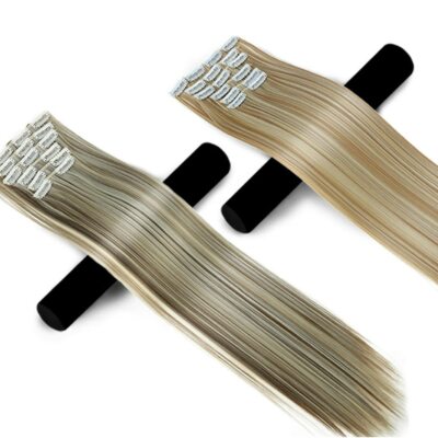 JINKAILI  12colors 24'' 16 Clips in Hair Extensions Long Straight Synthetic