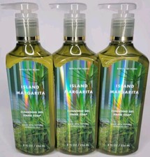 3 BATH BODY WORKS ISLAND MARGARITA CLEANSING GEL HAND SOAP 8 FL OZ