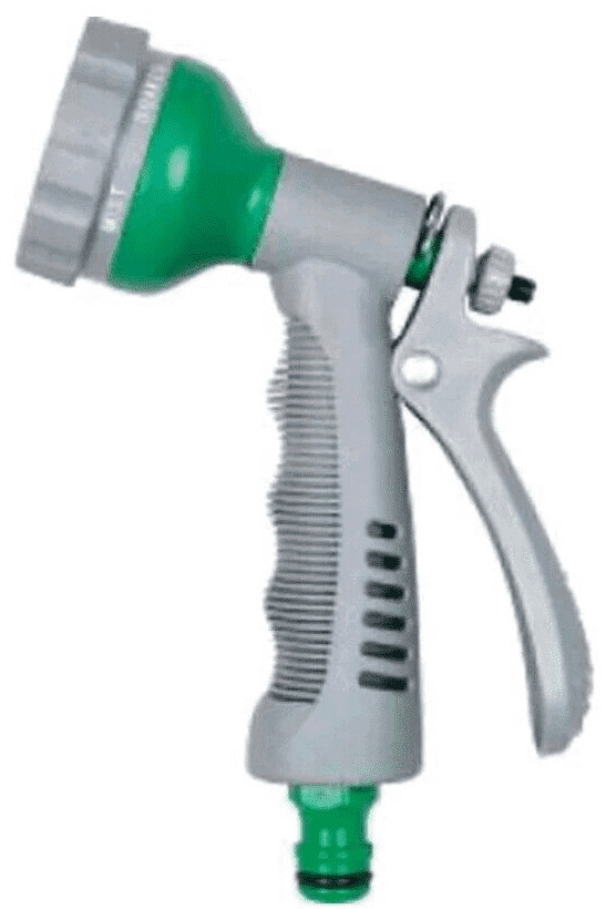 SupaGarden Outdoor Hose Pipe Adjustable 6 Pattern Spray Gun with Locking Handle