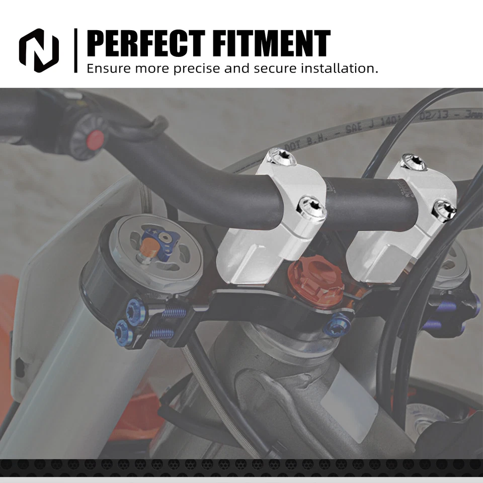 Soporte de abrazadera elevadora de manillar de 1 1/8" para KTM 150-500 XCW/EXC/EXCF 2005-2023 Foto 2 de 4