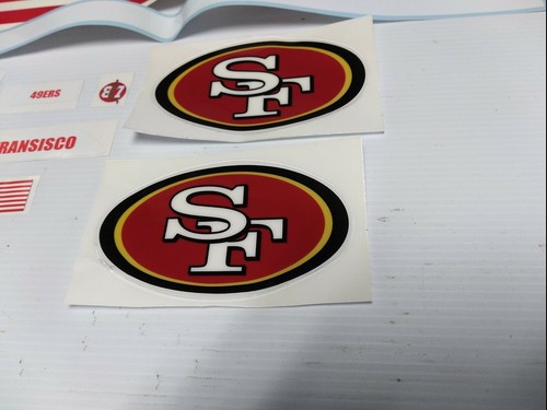 Juego actual de calcomanías de casco de fútbol americano San Fran 49ers F/S, calcomanía D. Clark Memorial - Imagen 5 de 5