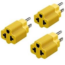 3Pack 4-in-1 5-15P to 5-20R,5-15P to 6-15R,5-15P to 6-20R,15A 125V to 20A 250V