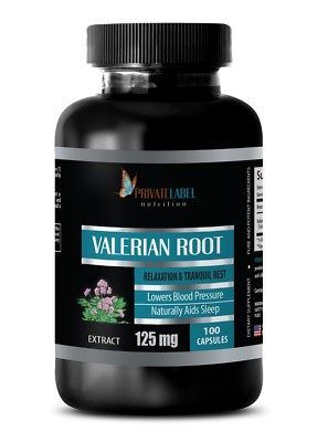 Valerian Plant - VALERIAN ROOT EXTRACT 125mg - Reducing Cramps - 100 Capsules