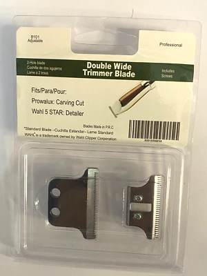 Wahl Professional Replacement Double Wide Detailer Clipper Trimmer T Blade 8101