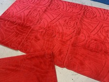 ROMANY GYPSY WASCHBAR ANTIRUTSCH 4ER SET MATTEN-TEPPICHE ROT 67x120CM GRÖSSE VERKAUFSPREIS