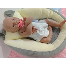 18'' Newborn Boy Full Body Platinum Silicone Reborn Baby Dolls Art Dolls #Brown