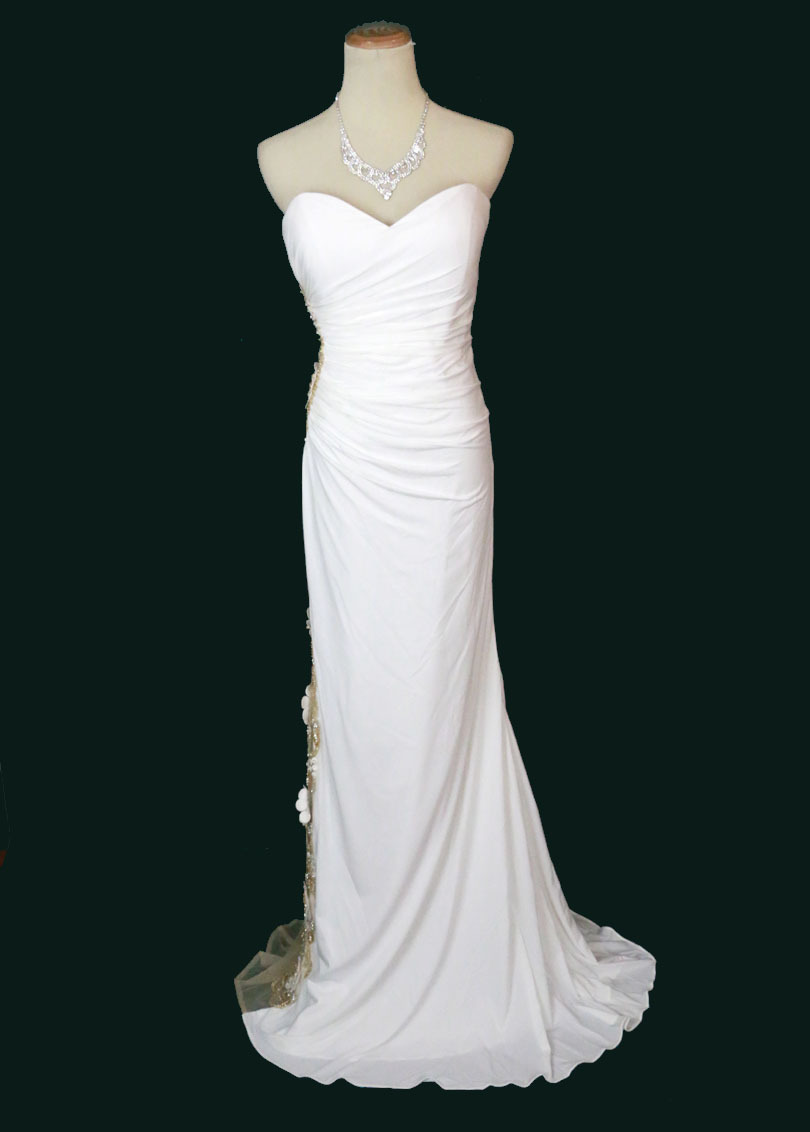 New White Jovani Strapless Long Evening Formal Prom Gown $500 Size 8 Lace Dress | eBay New White Jovani Strapless Long Evening Formal Prom Gown $500 Size 8 Lace Dress | eBay