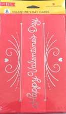 Happy Valentine  s Day, Value Pack, 8 Cards with envelopes, Greeting Cards