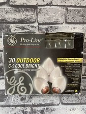 GE Pro-Line 30 Outdoor C9 Cool Bright Clear Christmas Lights NEW Commercial 29ft