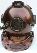Nautical Maritime Black Antique U S Navy Mark V Collectible Decor Diving Helmet