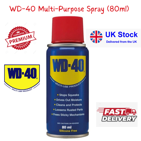 WD-40 WD40 Penetrating Service Lubricant Spray 80ml Handy Size For Sale Online E - Foto 6