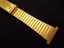 Vintage JB Champion 1 inch 25 mm Gold Tone watch band Extra Long sliding clasp