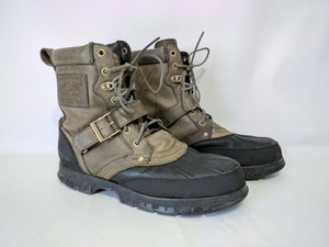 ralph lauren black leather boots