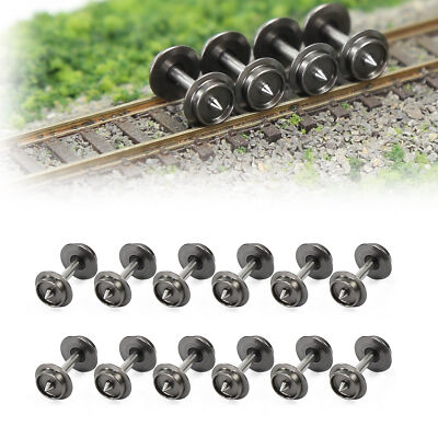 12 Stück Spur N 1:160 Radsätze Metall Achse DC Räder Für Mikro-Zuglinie (MTL)