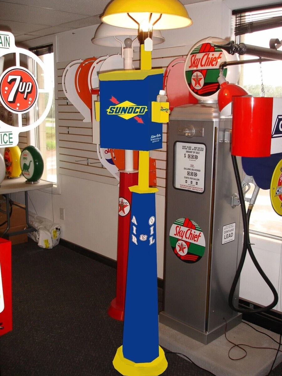 Vintage gas station island sale lights for sale