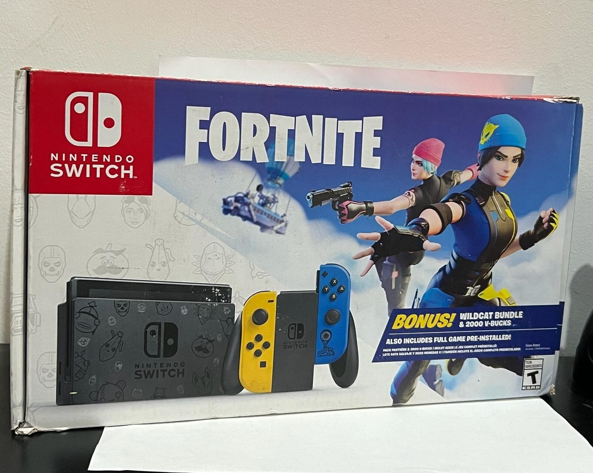 Nintendo Switch (No Code) Fortnite Wildcat Console Bundle