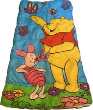 Vintage Disney Winnie The Pooh  Piglet 90s Children Sleeping Bag