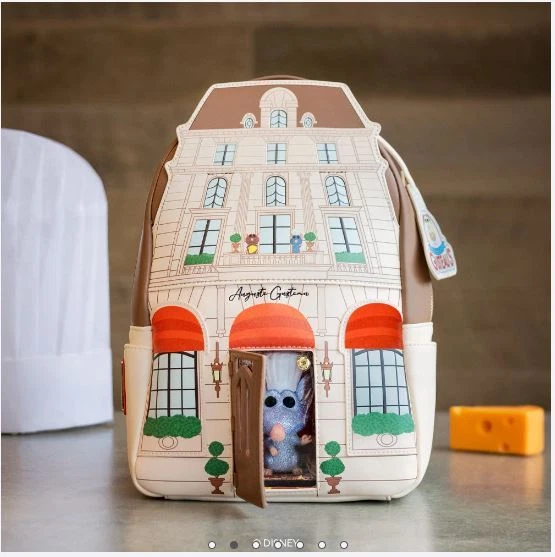 Loungefly Ratatouille Remy Pop! Mini Mochila Diamante en Mano y Gusteau's Nueva Foto 3 de 4