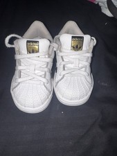 Adidas Superstar White and Black Size 6k Toddler Shoes
