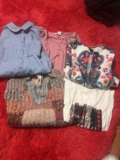 Women  s Lot Of 5 Size M Clothing Bundle Dress Sweater T Shirts Button Up Shirt