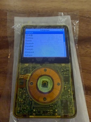 Apple iPod Classic 5th Gen 64GB Modded MA146LL Refurbished bundle Atomic Yellow
