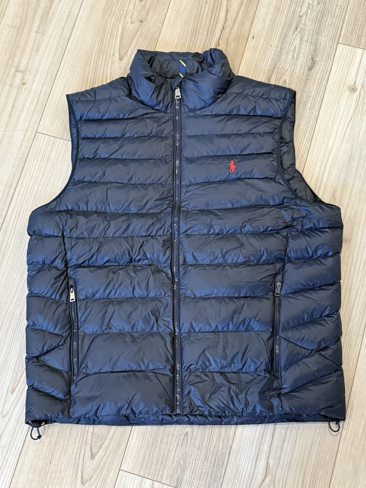 POLO RALPH LAUREN Large Mens Down Full Zip Packable Puffer Vest - NAVY NWT!